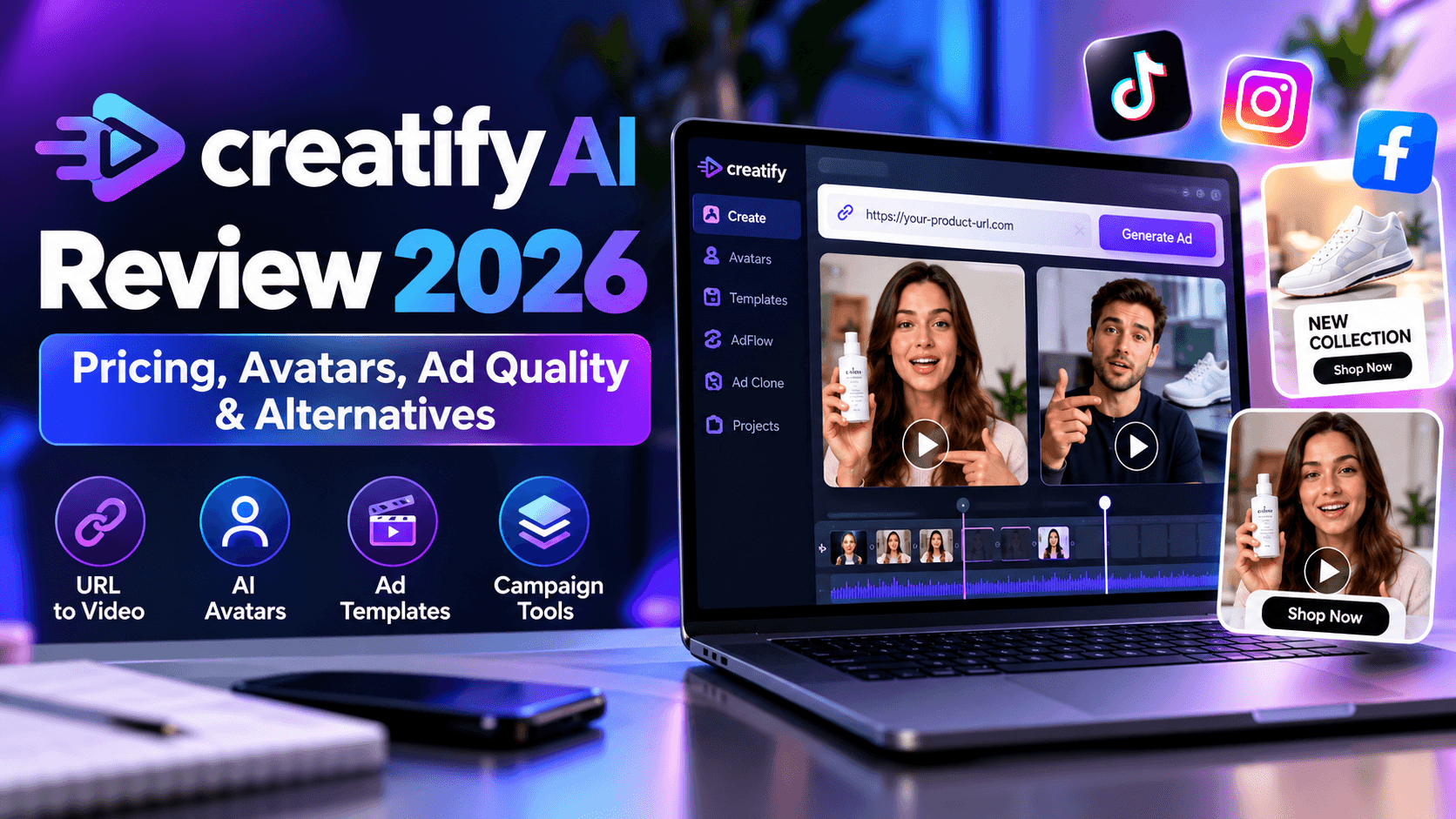 Creatify AI Review 2026: Pricing, Avatars, Ad Quality & Alternatives